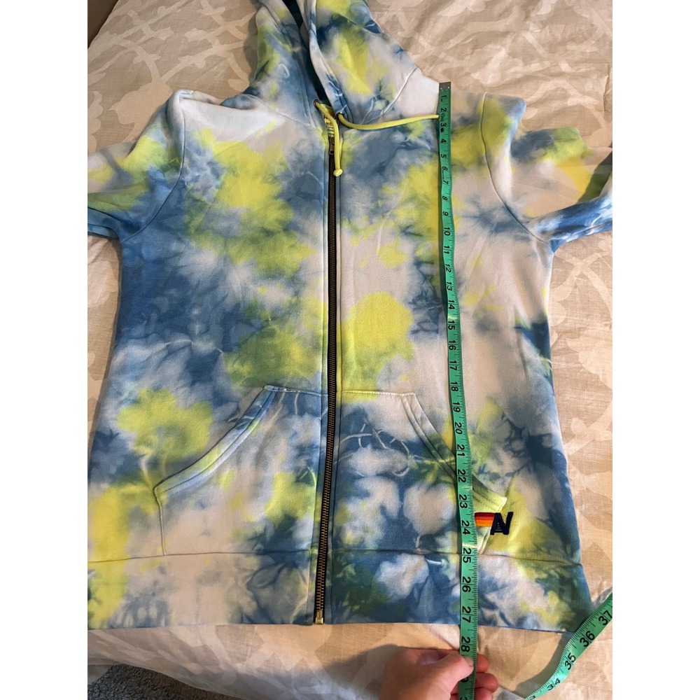 Aviator Nation Blue Yellow Tie Dye Zip Hoodie and Joggers Set Large - Picture 9 of 9